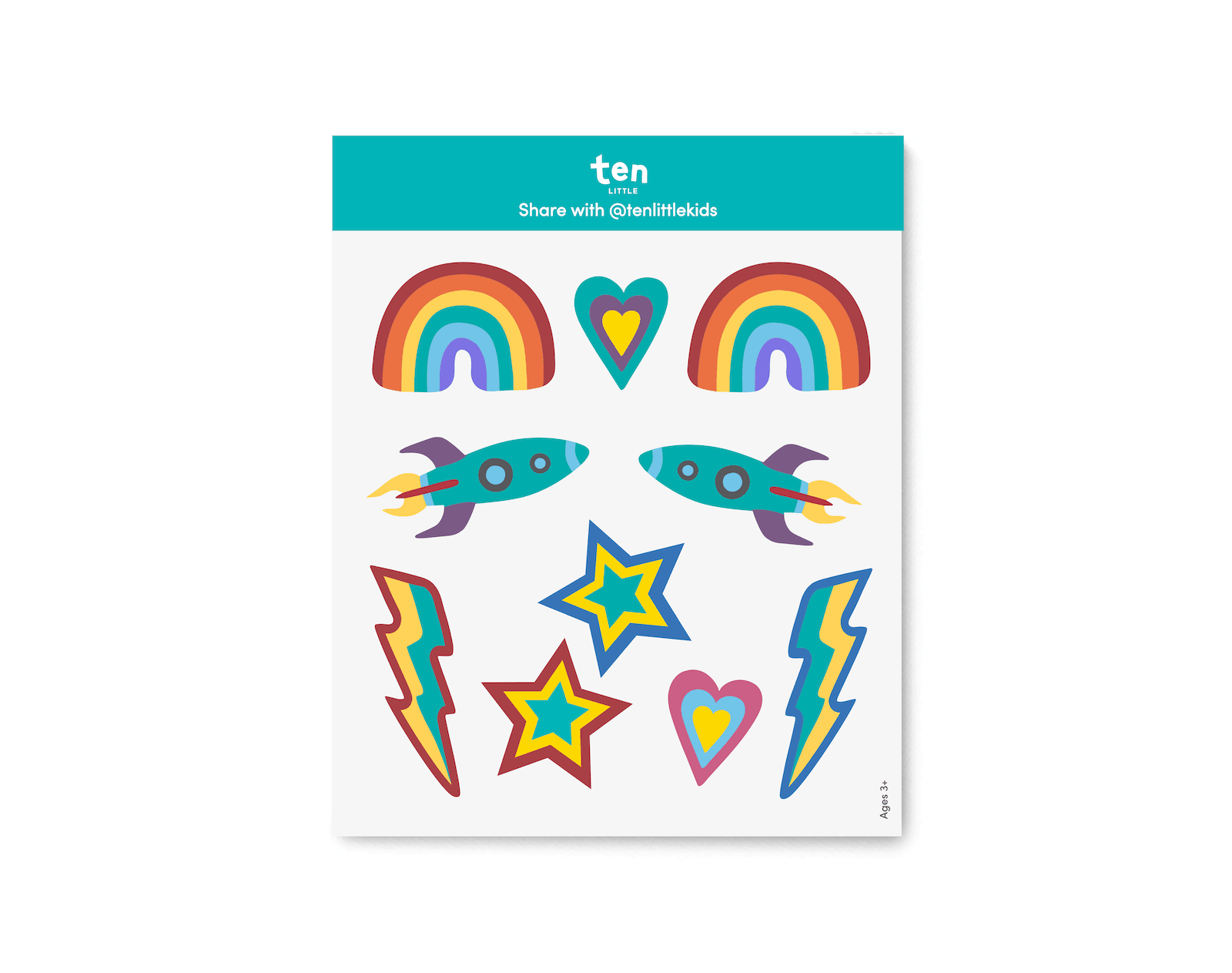 Ten Little Jumbo Stickers - Available at www.tenlittle.com