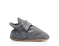 Side view of Ten Little Everyday Baby Booties - Heather Gray. Available at www.tenlittle.com