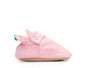 Side view of Ten Little Everyday Baby Booties - Soft Pink. Available at www.tenlittle.com