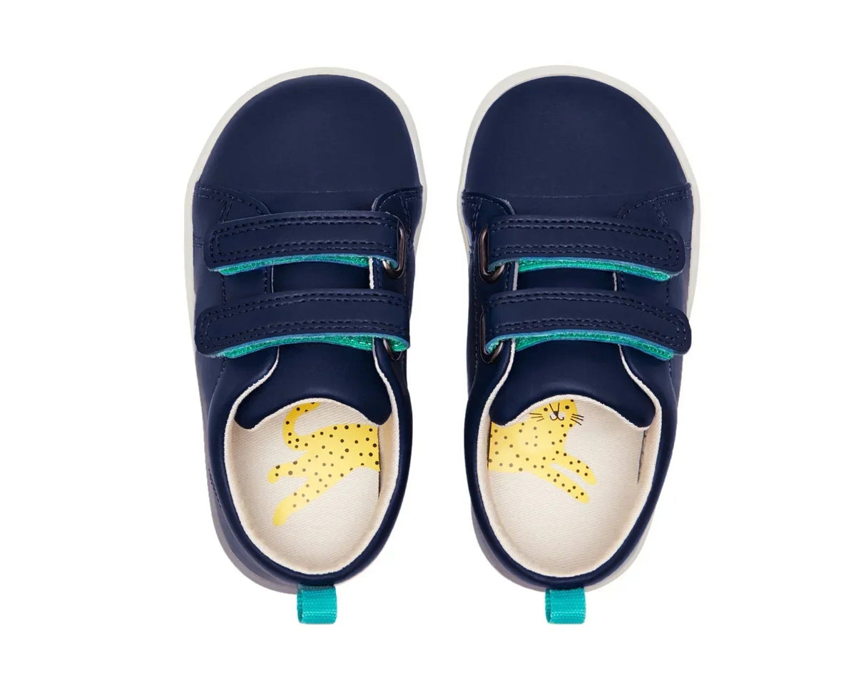 Top view of APMA and Peta-approved Ten Little Everyday Original - Navy Blue. Available at www.tenlittle.com