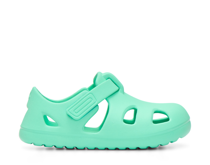 Side view of Ten Little Splash Sandals - Aqua Mint. Available at www.tenlittle.com