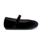 Side view of Ten Little Velvet Ballet Flats - Classic Black. Available at www.tenlittle.com