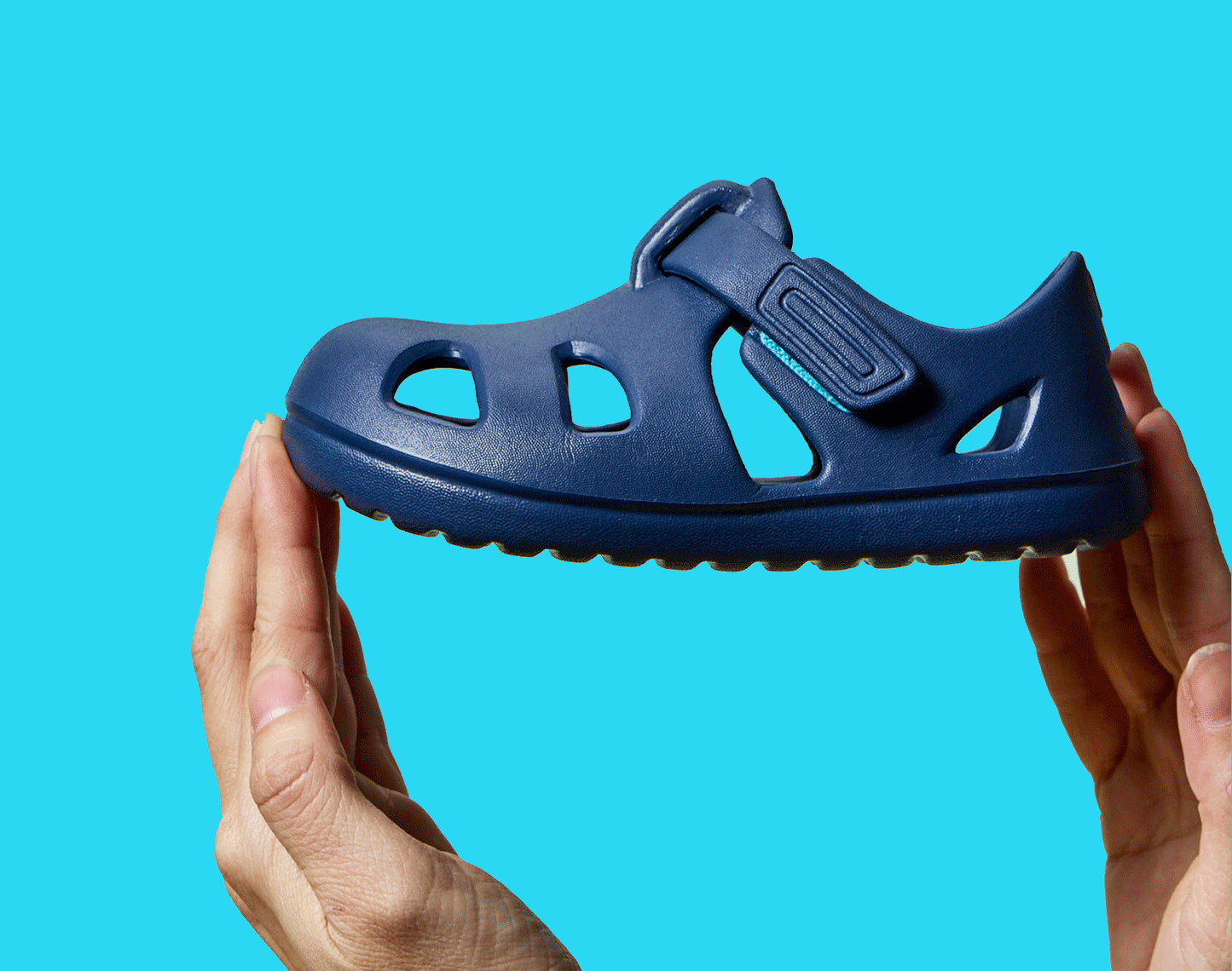 GIF flexing Ten Little Splash Sandals - Nautical Navy. Available at www.tenlittle.com