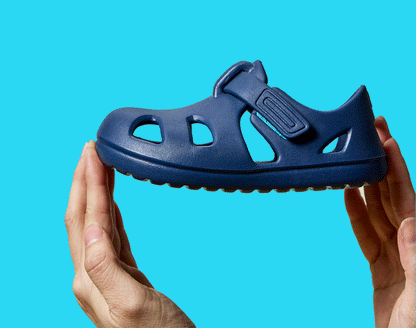 GIF flexing Ten Little Splash Sandals - Nautical Navy. Available at www.tenlittle.com