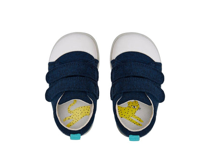 Top view of Ten Little First Walkers - Navy Blue. Available at www.tenlittle.com