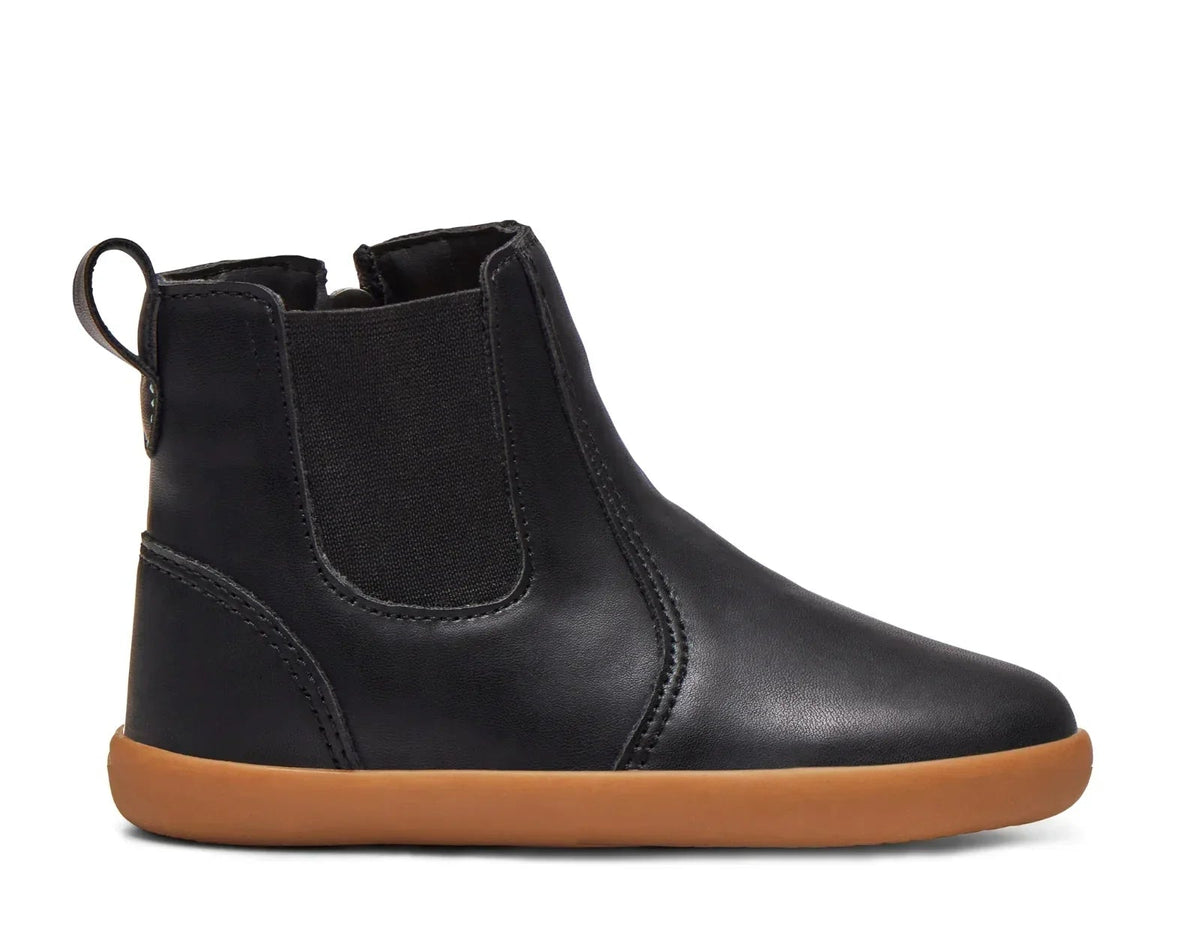 Side view of Ten Little Chelsea Boots - Classic Black. Available at www.tenlittle.com
