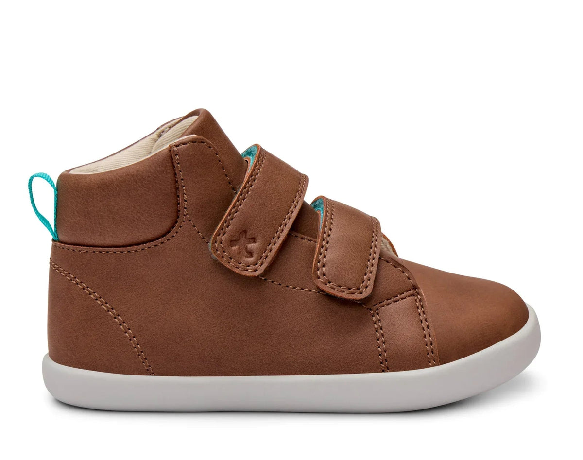 Side view of Ten Little Everyday High Tops - Mocha Brown. Available at www.tenlittle.com