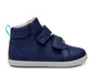 Side view of Ten Little Everyday High Tops - Navy Blue. Available at www.tenlittle.com