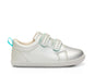 Side view of APMA and Peta-approved Ten Little Everyday Original - Moondust Silver. Available at www.tenlittle.com