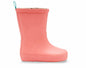 Side view of Ten Little Rain Boots - Pink. Available at www.tenlittle.com
