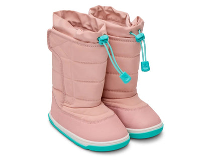 Front and side view of Ten Little Snow Boots - Blush Pink. Available at www.tenlittle.com