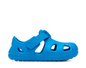 Side view of Ten Little Splash Sandals - Bright Blue. Available at www.tenlittle.com