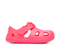 Side view of Ten Little Splash Sandals - Bright Pink. Available at www.tenlittle.com