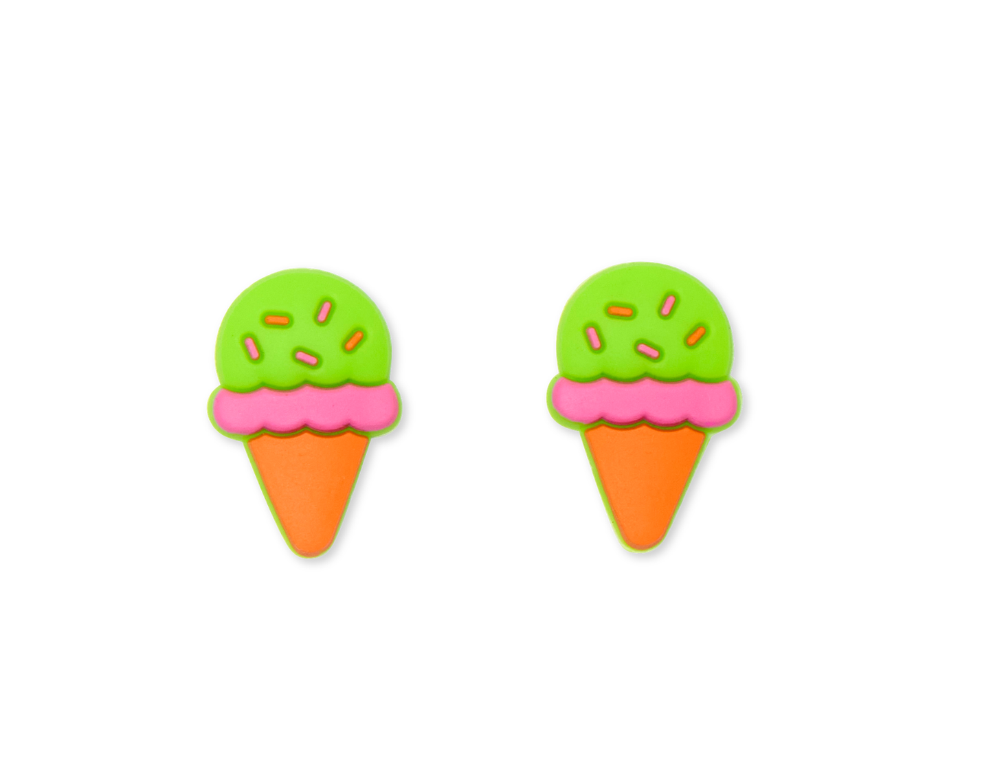 Front view of Ten Little Splash Sandal Charms - Ice Cream. Available at www.tenlittle.com