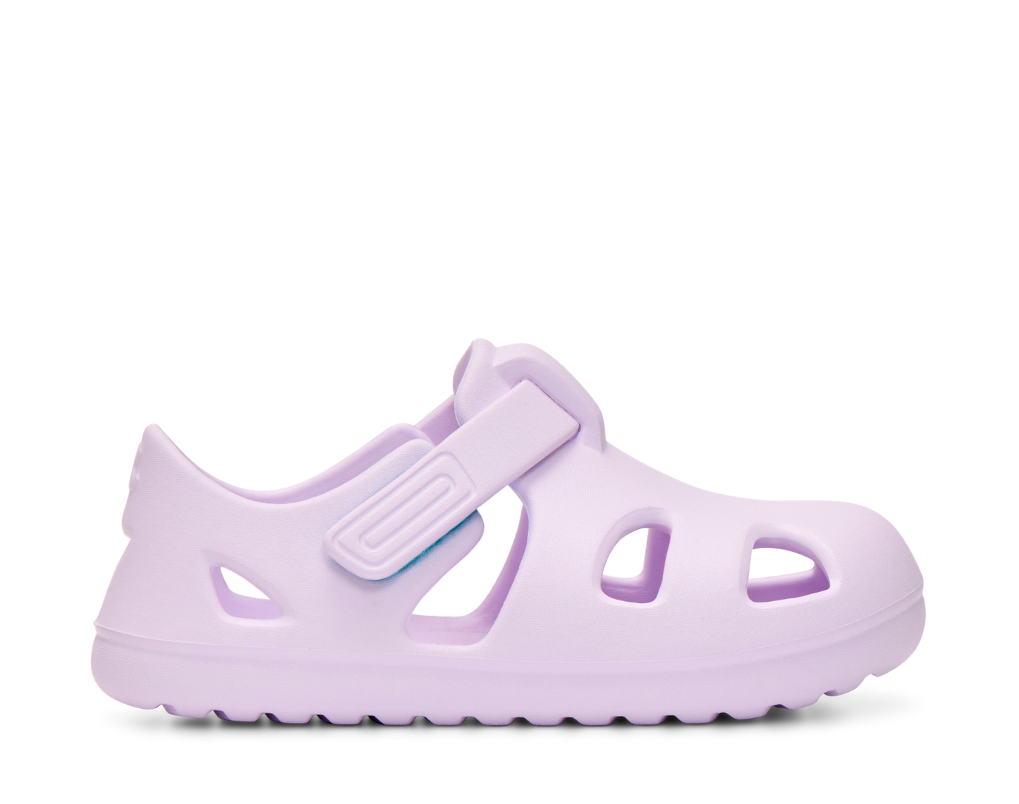 Side view of Ten Little Splash Sandals - Lavender Purple. Available at www.tenlittle.com