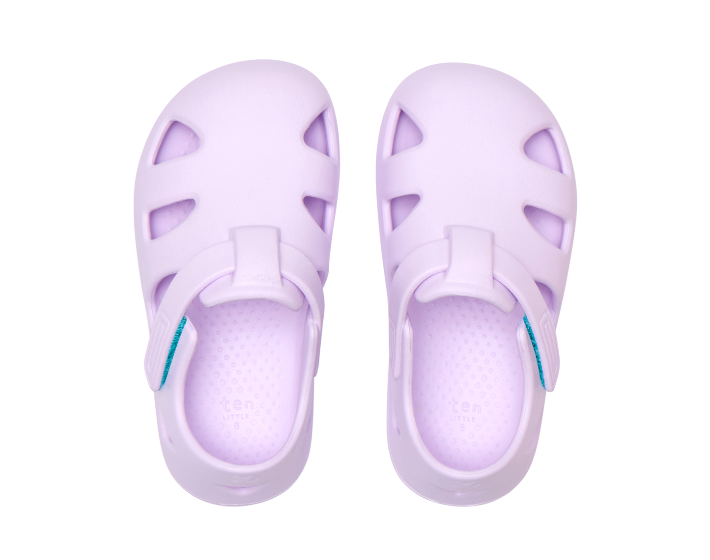 Top view of Ten Little Splash Sandals - Lavender Purple. Available at www.tenlittle.com