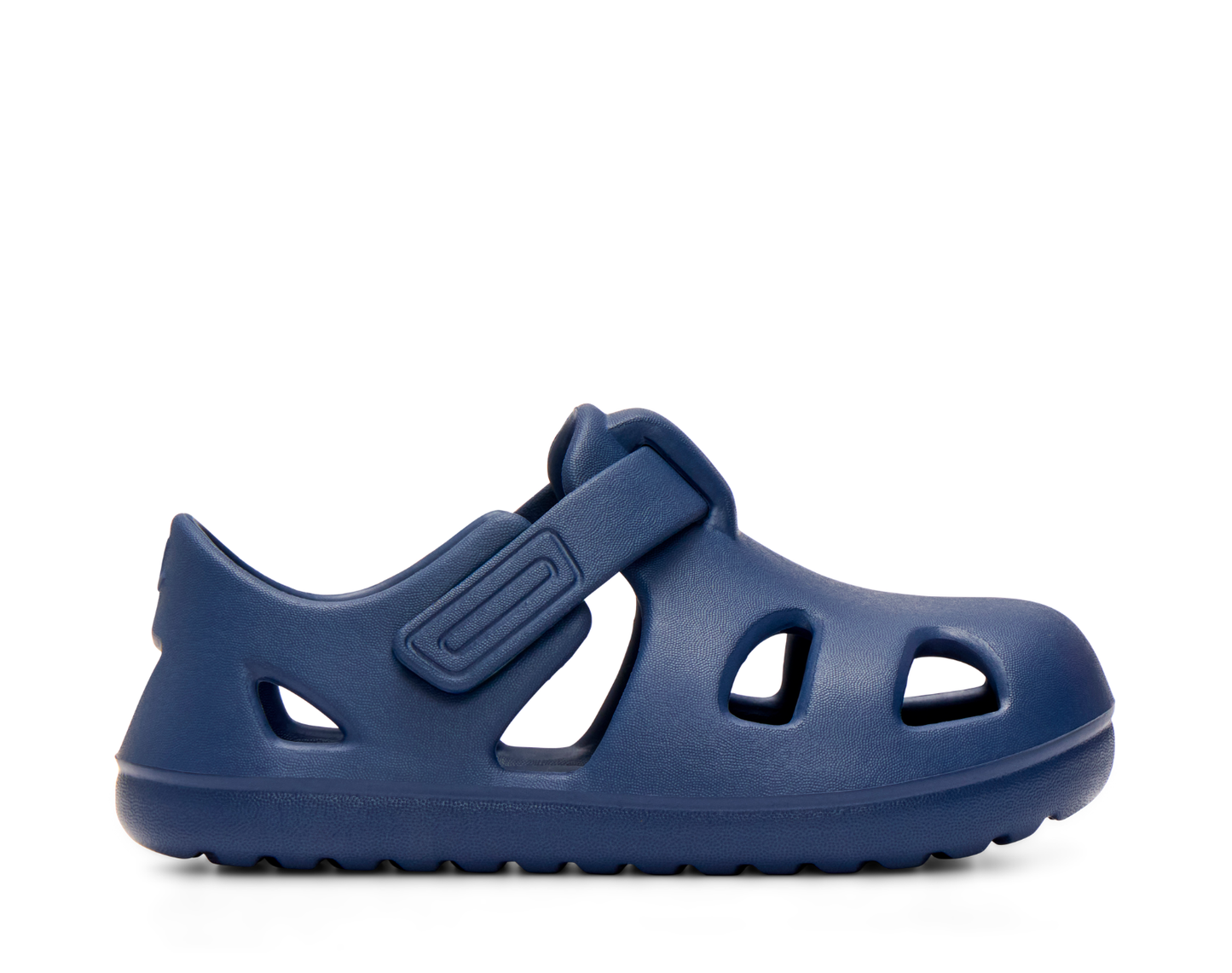 Side view of Ten Little Splash Sandals - Nautical Navy. Available at www.tenlittle.com