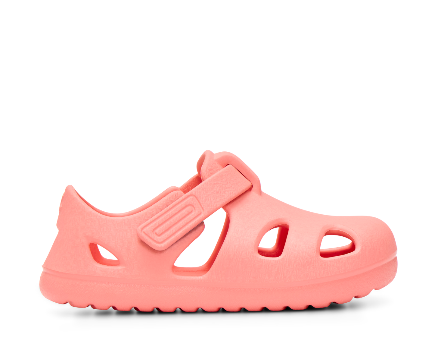 Side view of Ten Little Splash Sandals - Pink Lemonade. Available at www.tenlittle.com